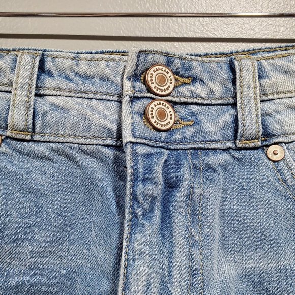 Kancan Womens Shorts Distressed Denim Cut Off Raw Hem Frayed Blue Jean Sz S 28 - Picture 5 of 13